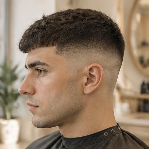 Textured crop with a clean skin fade